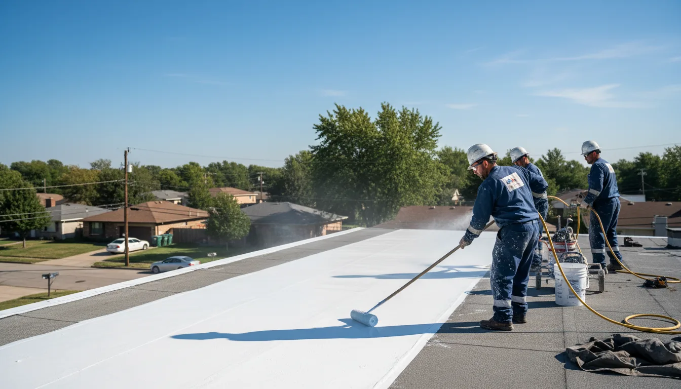 Commercial roof coating in Edgewood, TX near me